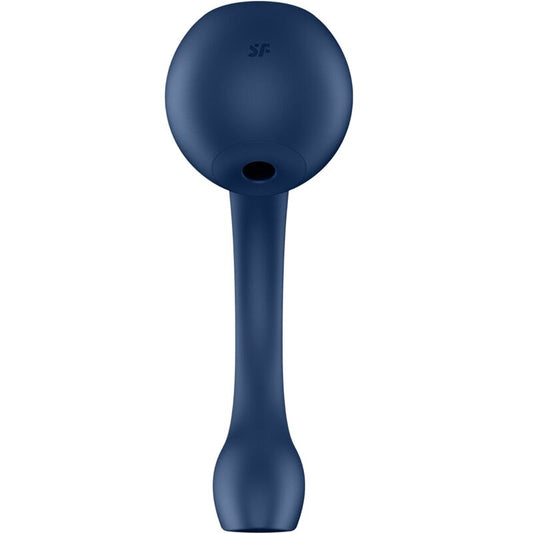 SATISFYER - PRO+ WAVE 4 ESTIMULADOR DEL PUNTO G Y APP GRATUITA DE PULSACIONES DE AIRE AZUL OSCURO