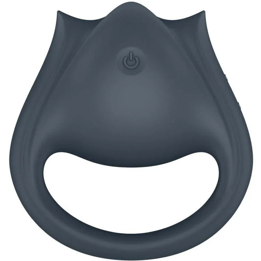 Perfect Pair 2 gris vu de face, bouton et ouverture de l’anneau visibles