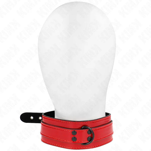Kink – Collier Ajustable Rouge Vin 37,5 49,5 cm X 5 cm