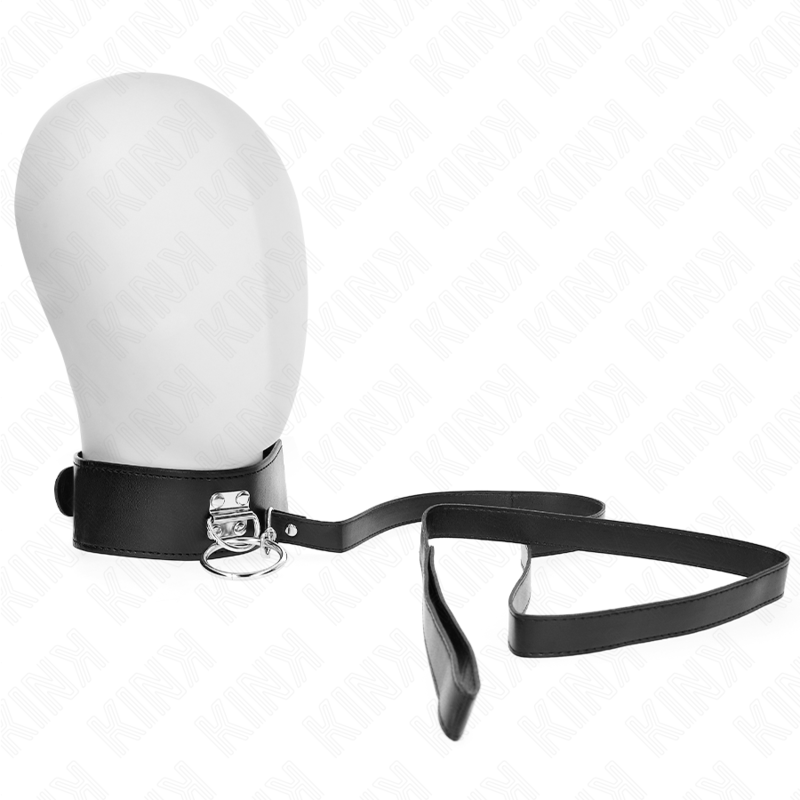KINK - COLLAR DE CORREA CON TACHUELAS DE 116 CM CON CORREA DE CUERO DE 50 X 5 CM