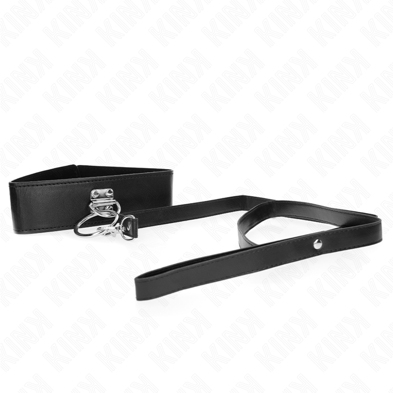 KINK - COLLAR DE CORREA CON TACHUELAS DE 116 CM CON CORREA DE CUERO DE 50 X 5 CM