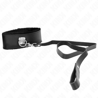 KINK - COLLAR CON CINTURÓN 116 CM CON CORREA AJUSTABLE DE CUERO NEGRO 40-48 CM X 6 CM