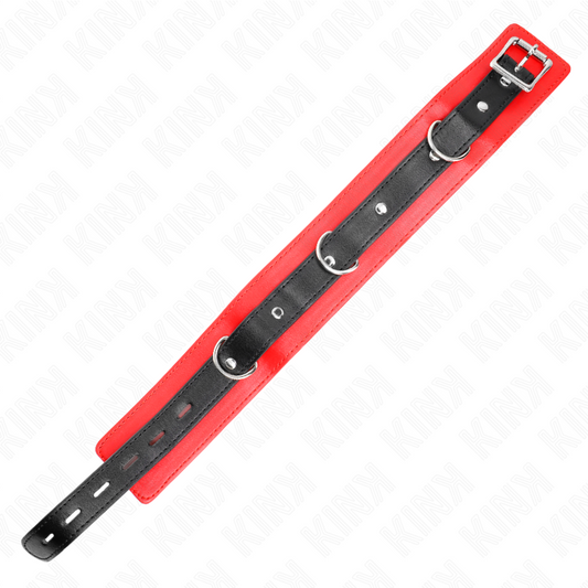 KINK - COLLAR CON CINTURÓN 65 CM CON CORREA ROJA 54 X 4,5 CM