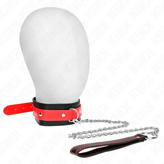 Kink – Collier avec Bracelet Rouge 65 cm Ajustable 36 43 cm X 5 cm