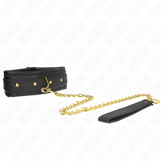 KINK - COLLIER AVEC BRACELET IMITATION CUIR ÉPONGE MODÈLE 1 RÉGLABLE 37-54 CM