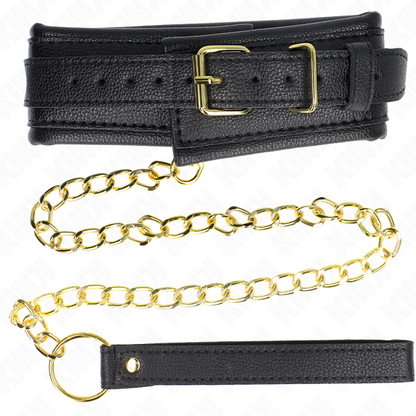 KINK - COLLAR CON PULSERA IMITACIÓN PIEL ESPONJA MODELO 1 AJUSTABLE 37-54 CM X 3 CM