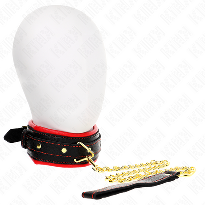 KINK - COLLAR CON PULSERA IMITACIÓN PIEL ESPONJA MODELO 2 AJUSTABLE 37-54 CM X 3 CM