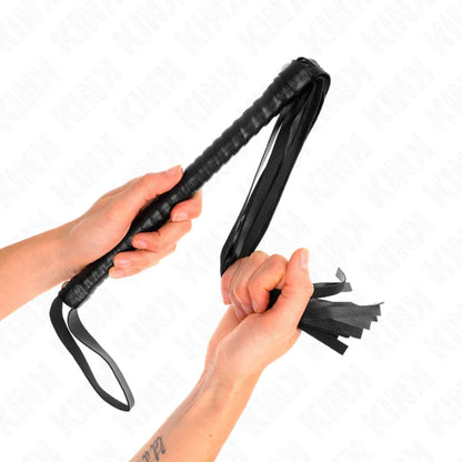 Kink – Fouet avec Manche Texturé Noir 48,5 cm