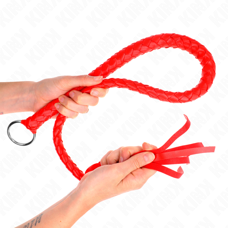 KINK - LÁTIGO DE SERPIENTE CON ANILLA ROJA 65 CM