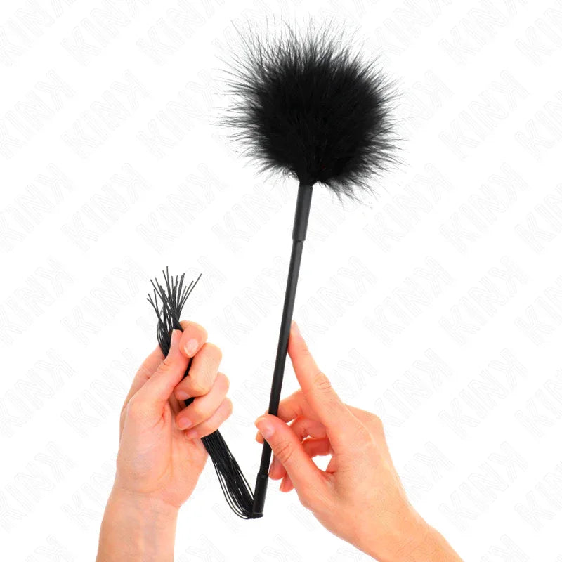 Kink – Fouet en Silicone avec Plumes pour Chatouiller 47 cm