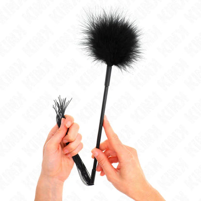 Kink – Fouet en Silicone avec Plumes pour Chatouiller 47 cm