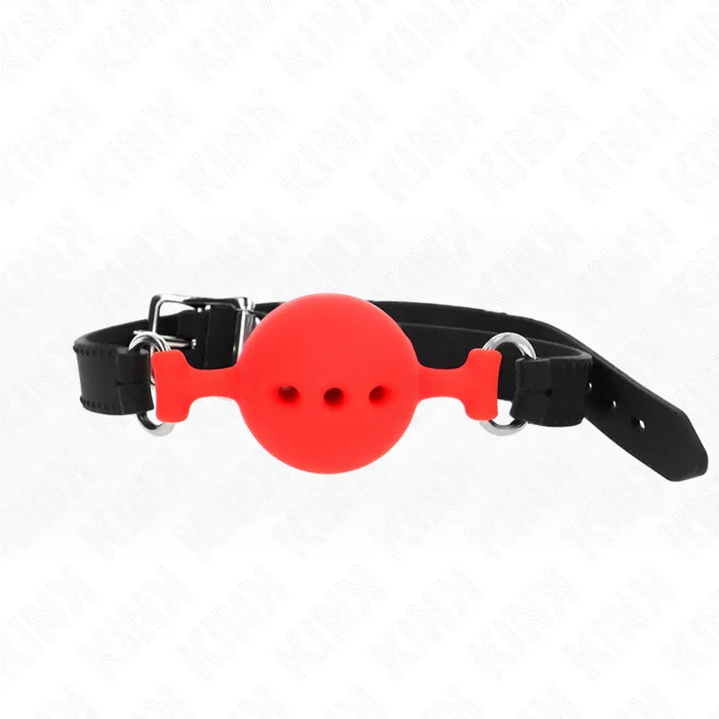 Kink – Bag Entier en Silicone 55 X 2 cm avec Boule de 4,5 cm taille M Rouge Ajustable 35 51 cm