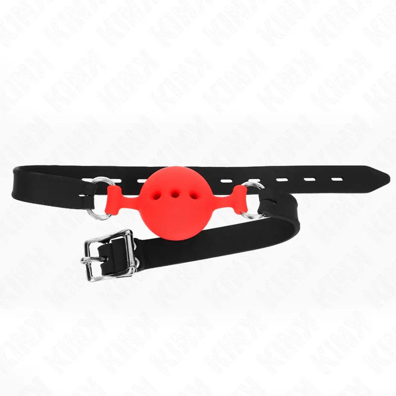 Kink – Bag Entier en Silicone 55 X 2 cm avec Boule de 4,5 cm taille M Rouge Ajustable 35 51 cm