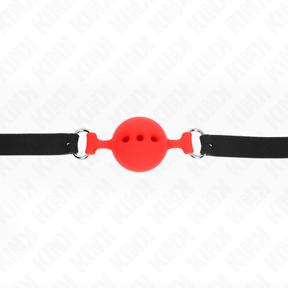 KINK - BOLSA COMPLETA DE SILICONA 55 x 2 CM CON BOLA DE 4,5 CM TALLA M ROJA AJUSTABLE 35-51 CM