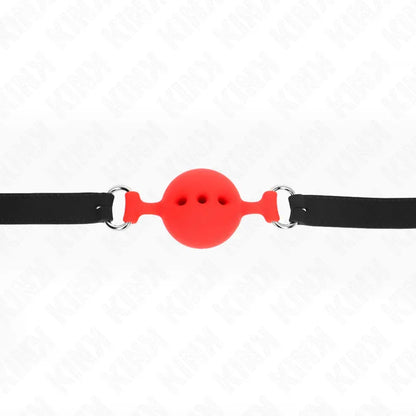 Kink – Bag Entier en Silicone 55 X 2 cm avec Boule de 4,5 cm taille M Rouge Ajustable 35 51 cm