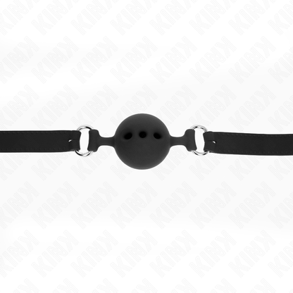 KINK - FULL SILICONE STICK 55 x 2 CM WITH 5 CM BALL SIZE L BLACK ADJUSTABLE 35-51 CM