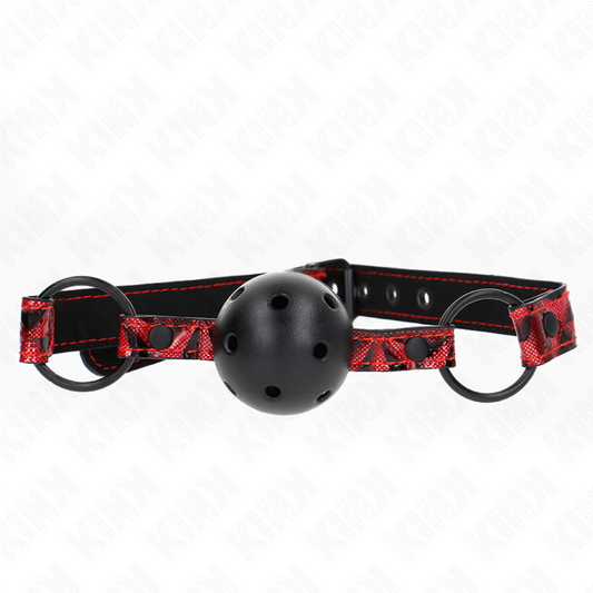 KINK - 4.5 CM DIAMOND PATTERN BALL GAG MODEL 2 64.5 CM ADJUSTABLE 42-60 CM