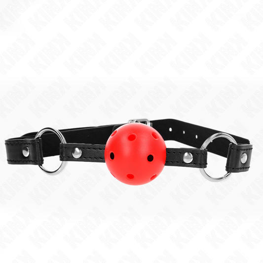 KINK - BOULE CREUSE DURE ROUGE 4.5 CM GAG MODELE 1 63.5 X 2 CM