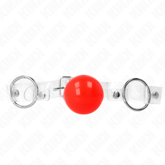 KINK - RED TRANSPARENT PVC BALL 4 CM ADJUSTABLE BAG