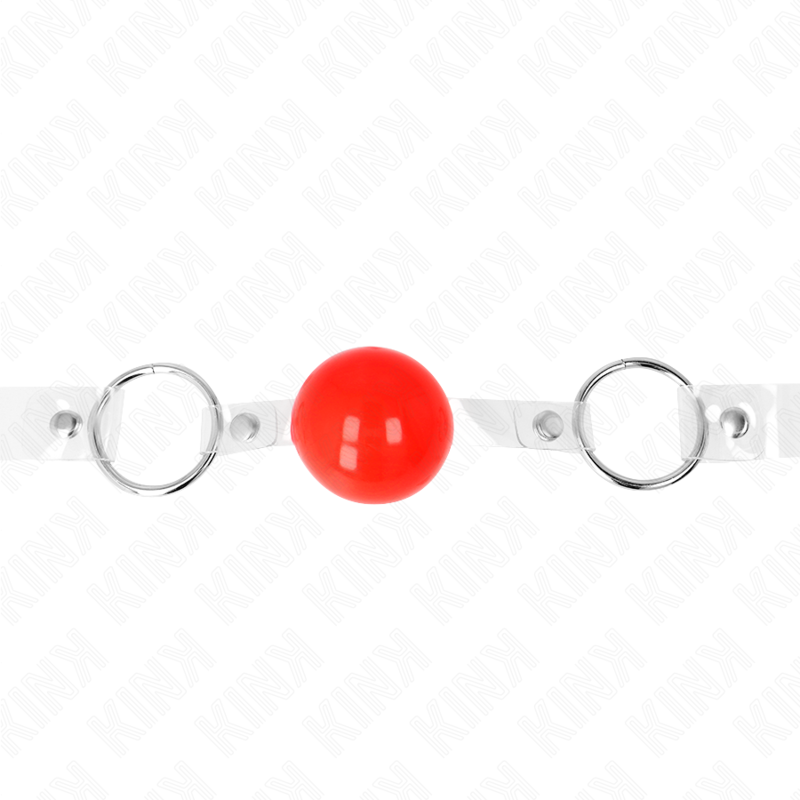 KINK - BOLA DE PVC ROJA TRANSPARENTE 4 CM BOLSA AJUSTABLE