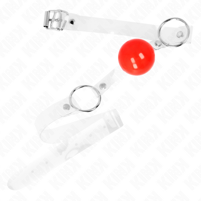 KINK - BOLA DE PVC ROJA TRANSPARENTE 4 CM BOLSA AJUSTABLE