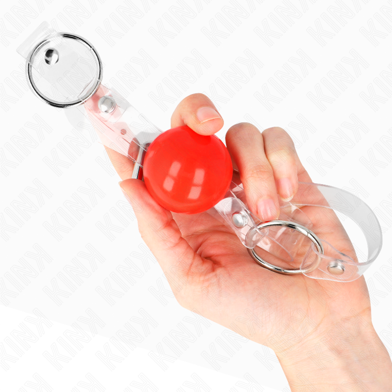 KINK - BOLA DE PVC ROJA TRANSPARENTE 4 CM BOLSA AJUSTABLE