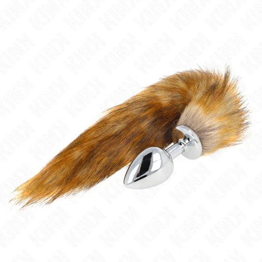 Kink – Plug Anal taille l 10 X 4 cm avec Queue Synthétique 40 cm Marron