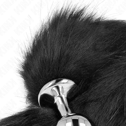 Kink – Plug Anal taille M 8 X 3,5 cm avec Queue Synthétique 40 cm Noir
