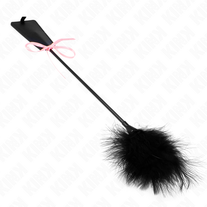KINK - PLUMAS CRUJIENTES CON LAZO DE CINTA ROSA 49 CM