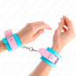 KINK - ADJUSTABLE MIGNONS ATTENTES-POIGNETS BLEU/ROSE 16-28 CM