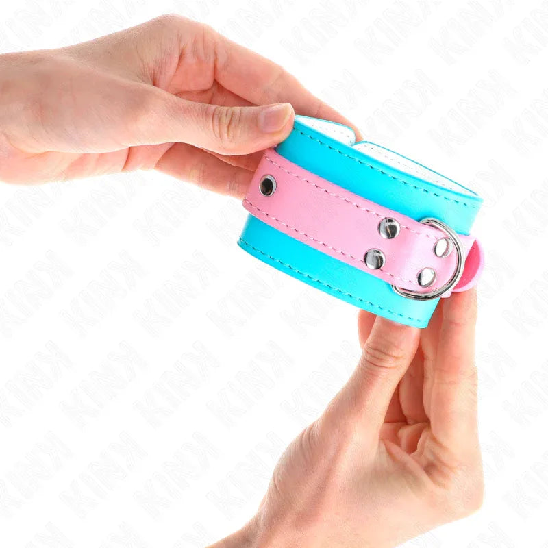Kink – Mignons Attentes Poignets Bleu / Rose Ajustables 16 28 cm X 5 cm