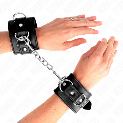 KINK - 3 ADJUSTABLE APPAREILS-POIGNETS NOIR 17.5-25 CM X 6 CM