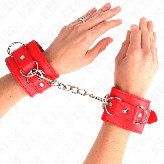 KINK - 3 MUÑEQUERAS ROJAS AJUSTABLES 17,5-25 CM X 6 CM