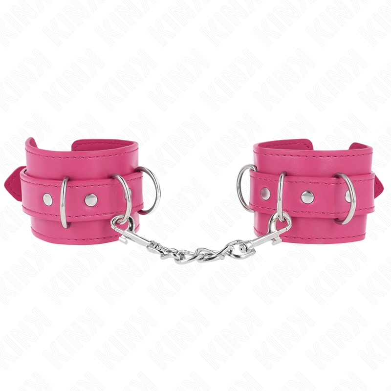 KINK - 3 MUÑEQUERAS AJUSTABLES ROSAS 17,5-25 CM X 6 CM