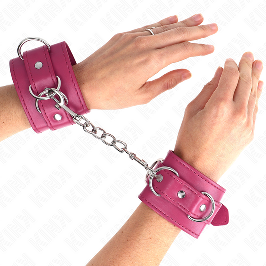KINK - 3 MUÑEQUERAS AJUSTABLES ROSAS 17,5-25 CM X 6 CM