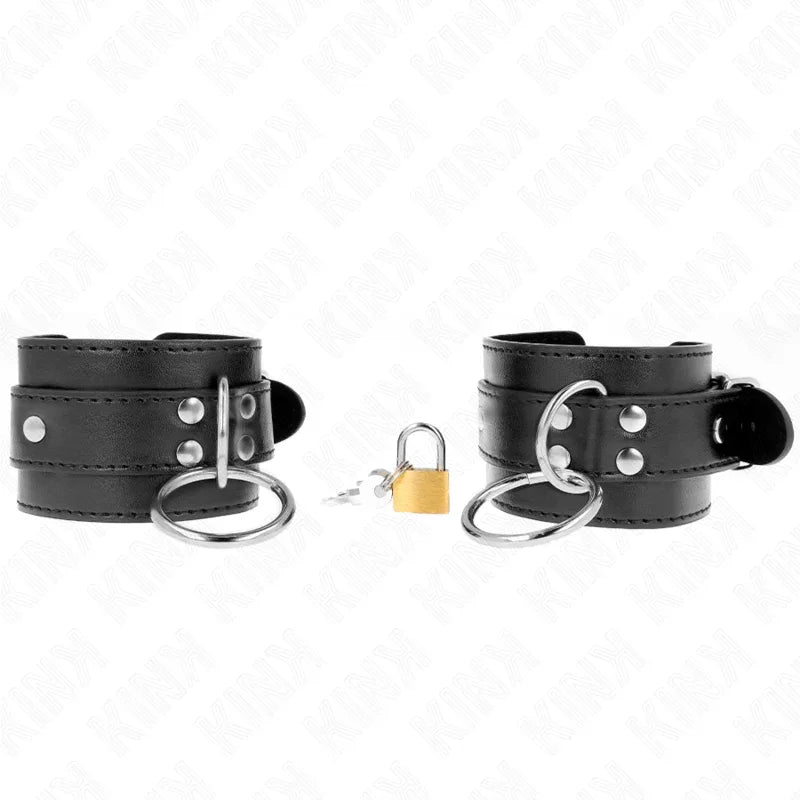 Kink – Appareils Poignets Verrouillés Par Joint Torique Noir Réglable 20 28 cm X 5,5 cm