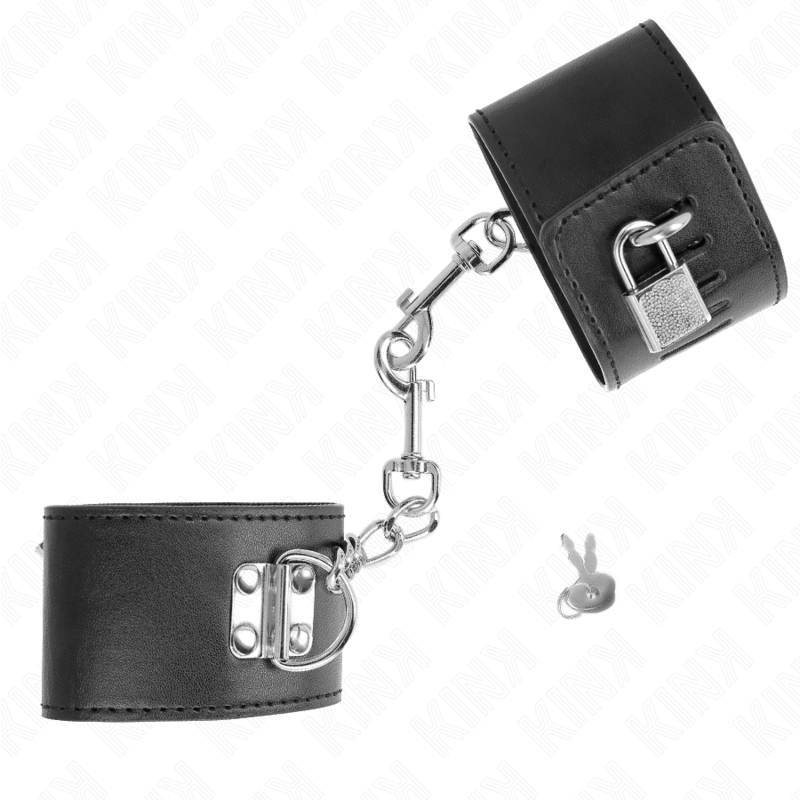 KINK - REPOSAMUÑECAS CON CIERRE DE CANDADO NEGRO AJUSTABLE 16-23 CM X 5,5 CM
