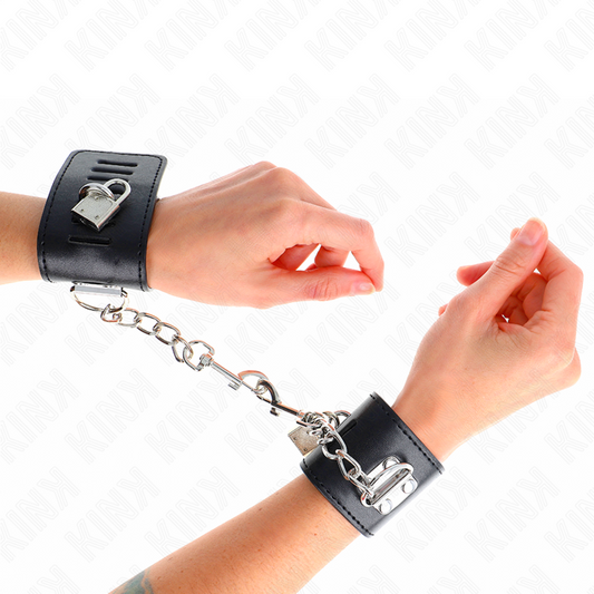 KINK - REPOSAMUÑECAS CON CIERRE DE CANDADO NEGRO AJUSTABLE 16-23 CM X 5,5 CM