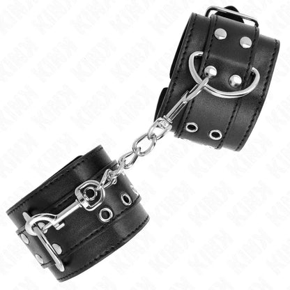 Kink – Appui Poignets Double Boucle Noir Ajustable 19 26 cm