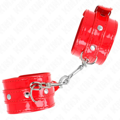 Kink – Manchettes Brillantes Rouge Ajustables 23 33 cm