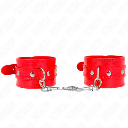Kink – Manchettes Brillantes Rouge Ajustables 23 33 cm