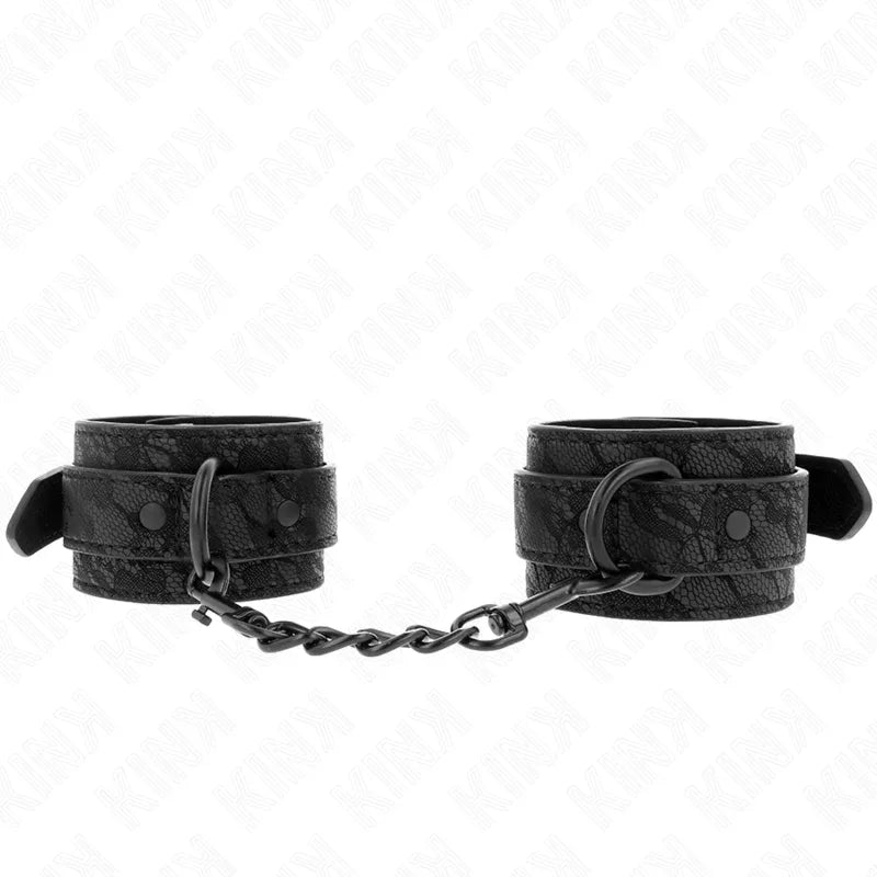 Kink – Poignets Recouverts de Dentelle Foncée Réglable Noir 19 26 cm