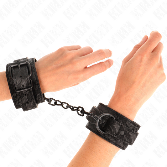 KINK - PUÑOS AJUSTABLES CUBIERTOS DE ENCAJE OSCURO NEGRO 19-26 CM