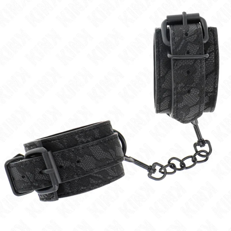 Kink – Poignets Recouverts de Dentelle Foncée Réglable Noir 19 26 cm