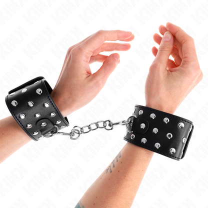 KINK - RÉGLABLE PUNK RETENUES-POIGNETS 19-24 CM X 5.5 CM