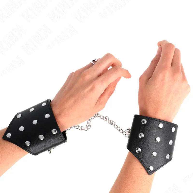 Kink – Bracelets Style Point Noir avec Chaîne Réglable 17 23 cm X 8,5 cm