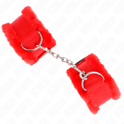 KINK - REPOSAMUÑECAS CON FORRO DE PELO ROJO AJUSTABLE 17-31 CM X 7 CM