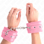 KINK - REPOSAMUÑECAS PREMIUM CON FORRO DE PIEL ROSA Y CINTURÓN AJUSTABLE ROSA 17-29 CM X 6 CM