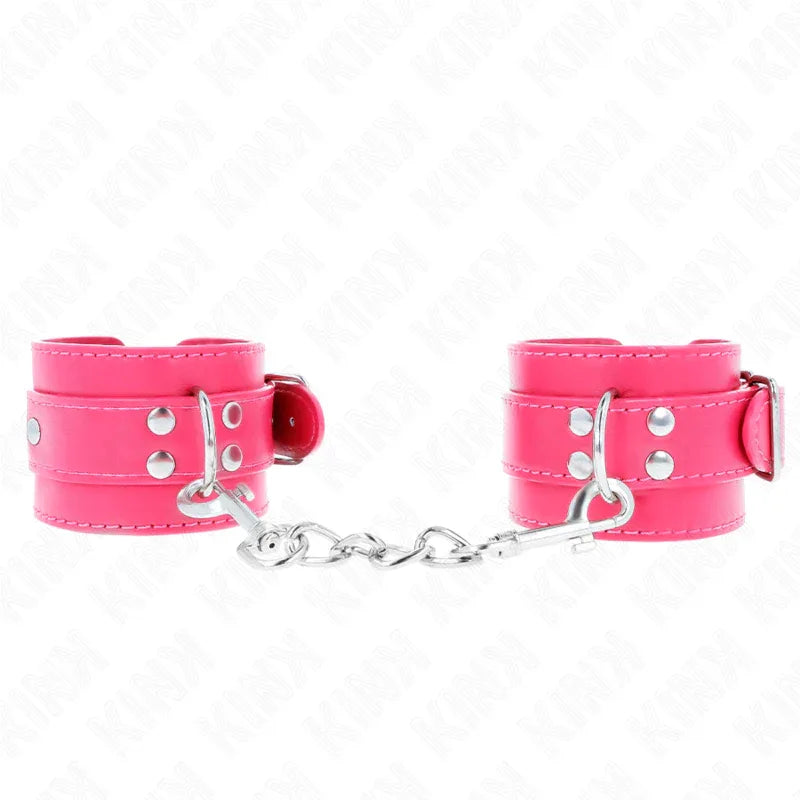 Kink – Appui Poignets Rose Framboise avec Doublure Rose Framboise Réglable 20 28 cm X 5,5 cm