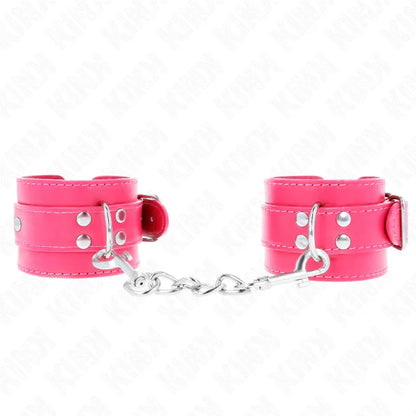 Kink – Appui Poignets Rose Framboise avec Doublure Rose Framboise Réglable 20 28 cm X 5,5 cm